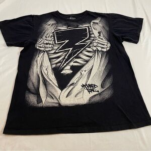 Third Rail Mens‎ Skeleton Lightning Bolt Graphic T-Shirt Black Size M Streetwear